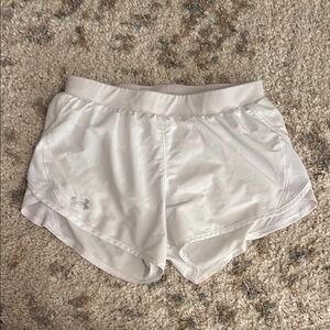 Under Armour White Athletic Shorts Lightweight Breathable